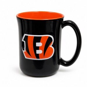 NFL Cincinnati Bengals Coffee Mug Black Orange Boelter Brands 2018 Logo 15oz Cup